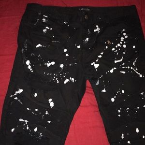Embellish Distressed Spotted Jeans